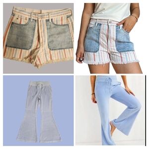 American Eagle Bundle Of 2. Velour Pants And Jean Shorts Size 8